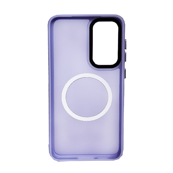 Чохол накладка Mate Plus Metal Buttons Case with MagSafe для Samsung S23 Plus/S916 Light Purple