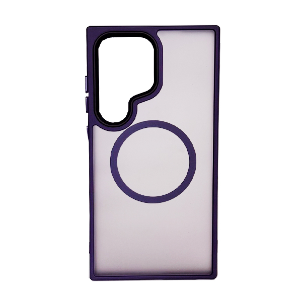 Чехол накладка Mate Plus Metal Buttons Case with MagSafe для Samsung S24 Ultra/S928 Deep Purple