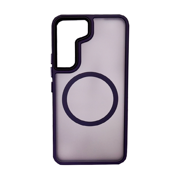 Чохол накладка Mate Plus Metal Buttons Case with MagSafe для Samsung S22/S901 Deep Purple