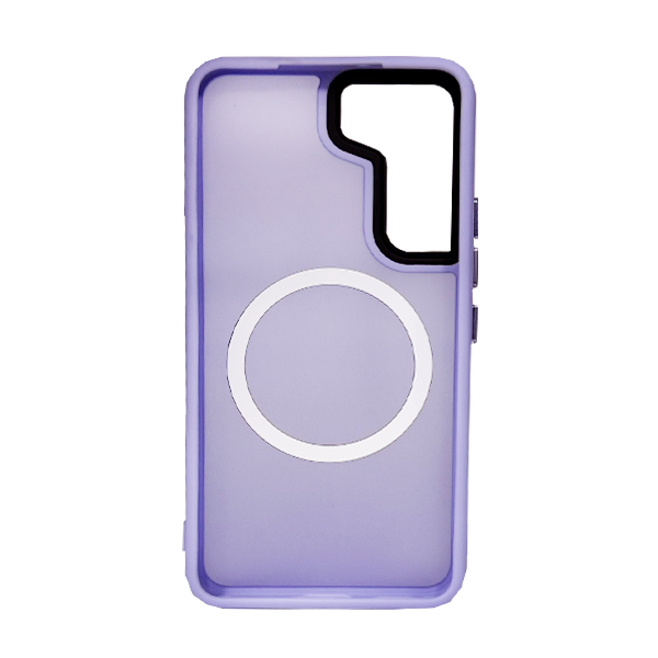 Чехол накладка Mate Plus Metal Buttons Case with MagSafe для Samsung S22/S901 Light Purple