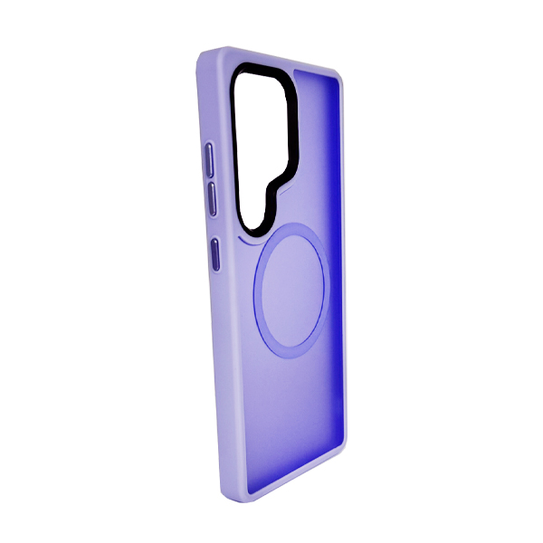 Чохол накладка Mate Plus Metal Buttons Case with MagSafe для Samsung S25 Ultra Light Purple