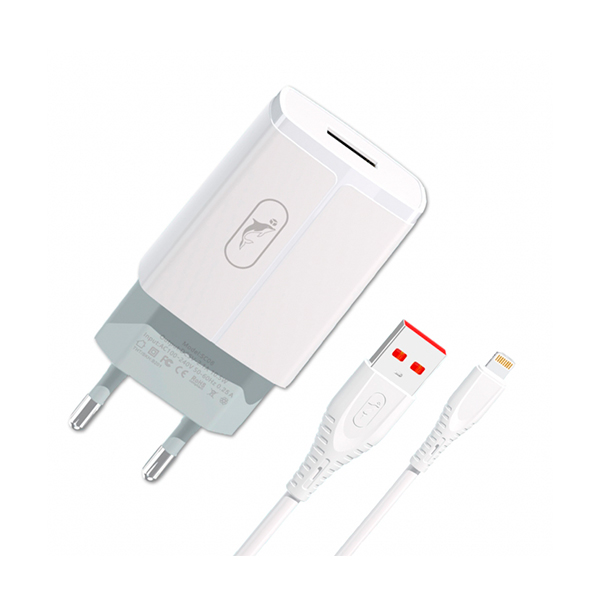 МЗП SkyDolphin SC06L 1xUSB 2.4A White + Lightning (MZP-000178)