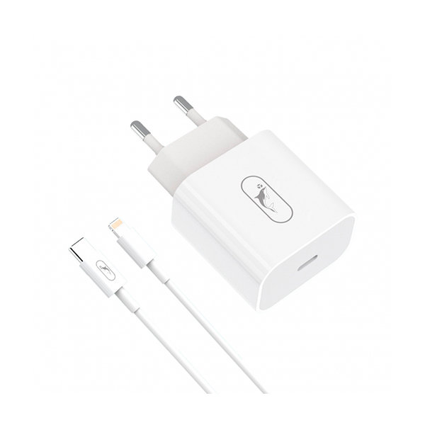 СЗУ SkyDolphin SC38L USB-C to Lightning Cable 1USB/2.4A/12W White