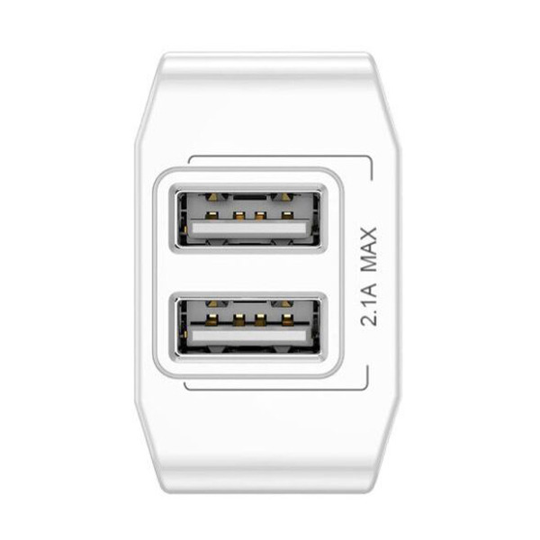 СЗУ Baseus USB Wall Charger 2xUSB 2.1A Mini Dual-U White (CCALL-MN02)