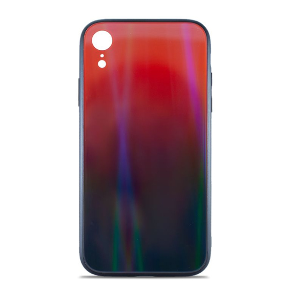 Чохол Silicon Mirror Shine Gradient Case для iPhone XR Ruby Red