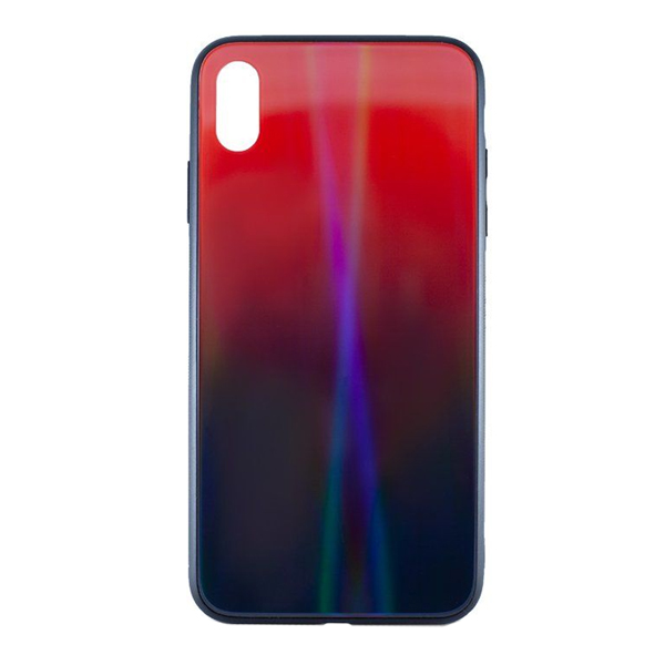 Чохол Silicon Mirror Shine Gradient Case для iPhone X Ruby Red