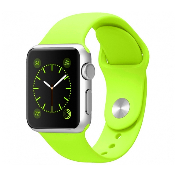 Ремешок для Apple Watch 38mm/40mm Silicone Watch Band Fluorescent Green