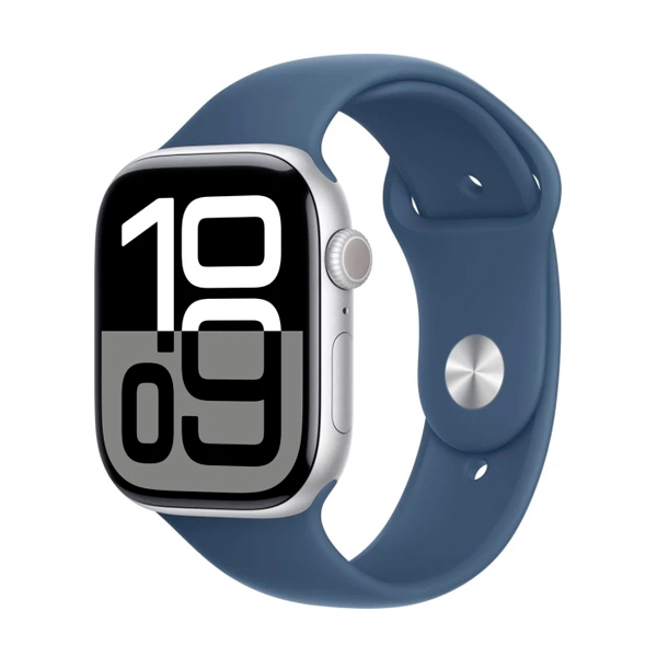 Смарт-годинник Apple Watch Series 10 46mm Silver/Denim Sport Band (MWWL3) S/M українська версія