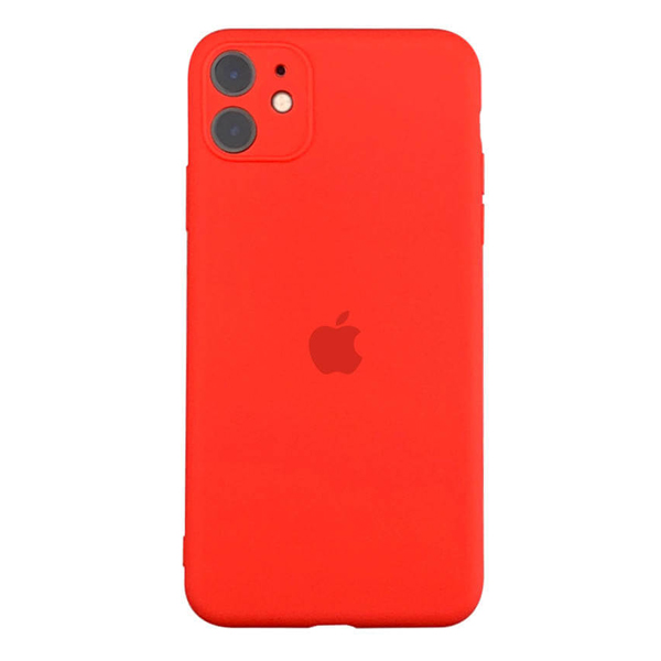 Чехол Soft Touch для Apple iPhone 11 Red with Camera Lens Protection
