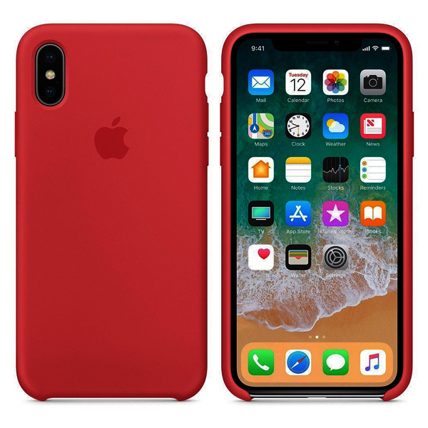 Чехол Soft Touch для Apple iPhone X/XS Raspberry Red(2)