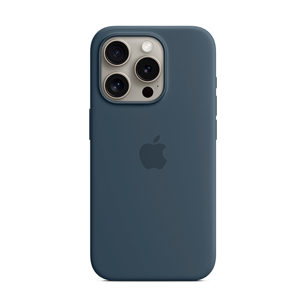 Чехол Apple iPhone 15 Pro Silicone Case with MagSafe Storm Blue (MT1D3)