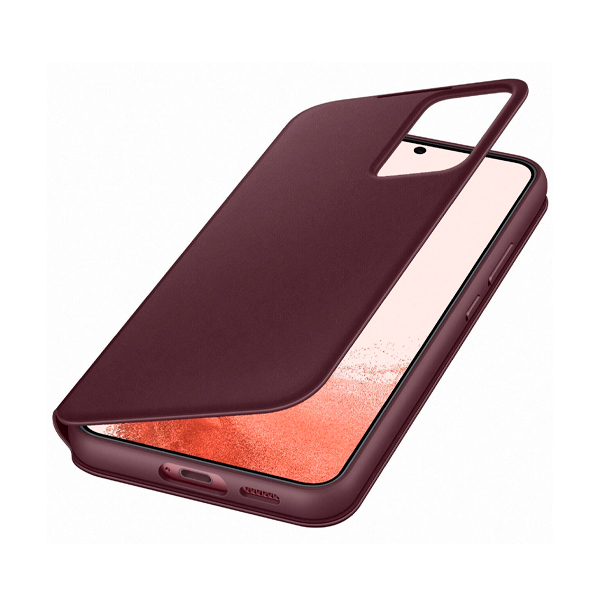 Чохол-книжка Samsung S906 Galaxy S22+ Smart Clear View Cover Burgundy (EF-ZS906CEEG)