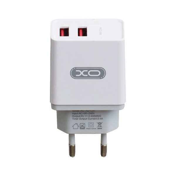 СЗУ XO L31 2USB 2A + Micro USB Cable White
