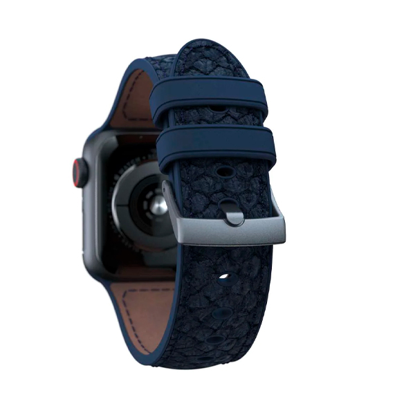 Ремінець Njord Salmon Leather Strap Petrol для Apple Watch 45mm/44mm (SL14121)