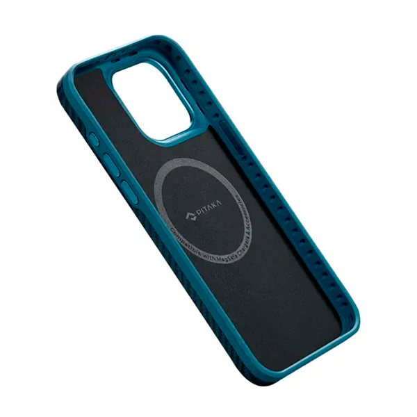 Чохол Pitaka iPhone 15 Pro Max Case with MagSafe Black/Blue (KI1508PMPA)