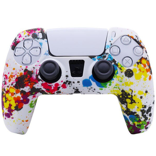 Силиконовый чехол для джойстика Sony PlayStation PS5 Type 8 Firework White тех.пак