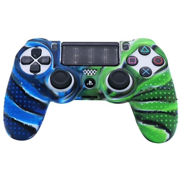 Силиконовый чехол для джойстика Sony PlayStation PS4 Type 3 Blue Camo/Green Camo тех.пак