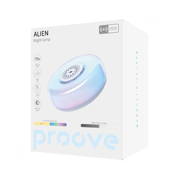 Беспроводное зарядное устройство- ночник Proove Alien White