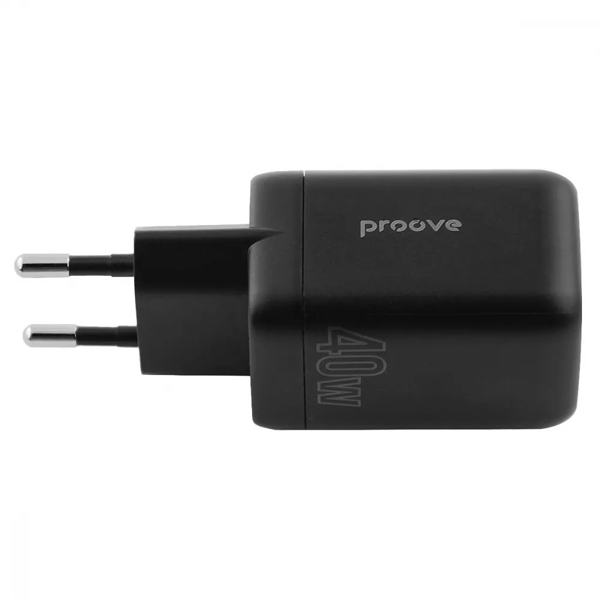 МЗП Proove Silicone Power 40W (Type-C + Type-C) Black