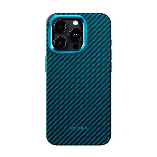 Чохол Pitaka iPhone 15 Pro Max Case with MagSafe Black/Blue (KI1508PMPA)