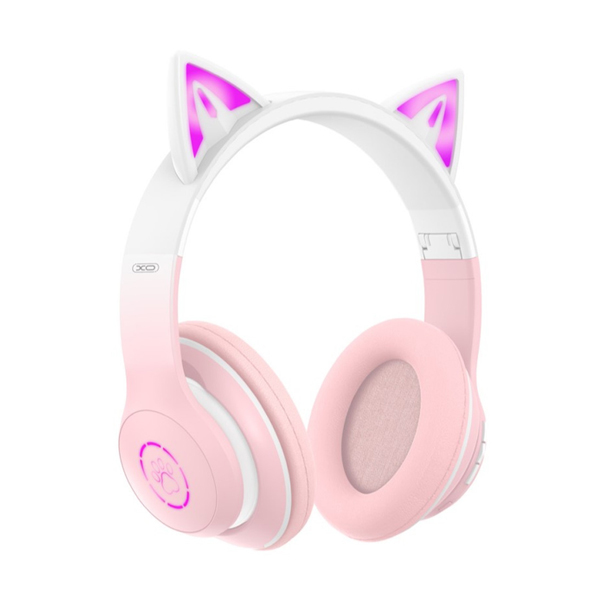 Bluetooth Навушники з мікрофоном  XO BE38 Cats Ear Pink (6920680840298)