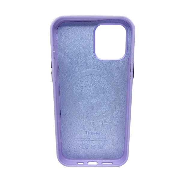 Чохол Leather Case для iPhone 12 Pro Max with MagSafe Elegant Purple