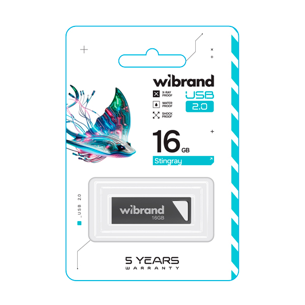 Флешка Wibrand 16GB Stingray USB 2.0 Gray (WI2.0/ST16U5G)