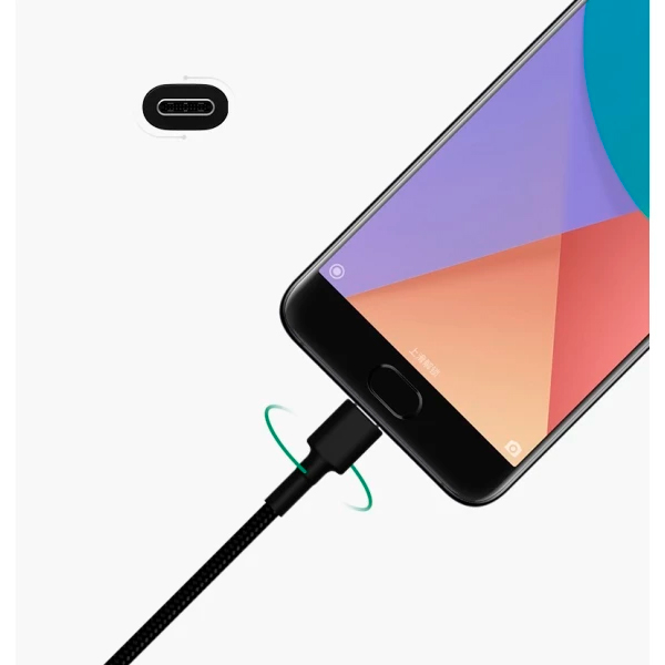Кабель Xiaomi Mi Braided USB Type-C Cable 100cm Black (SJV4109GL)