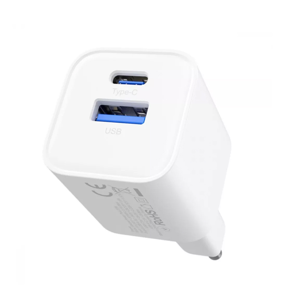 МЗП Proove Silicone Power Plus 20W (Type-C + USB) White