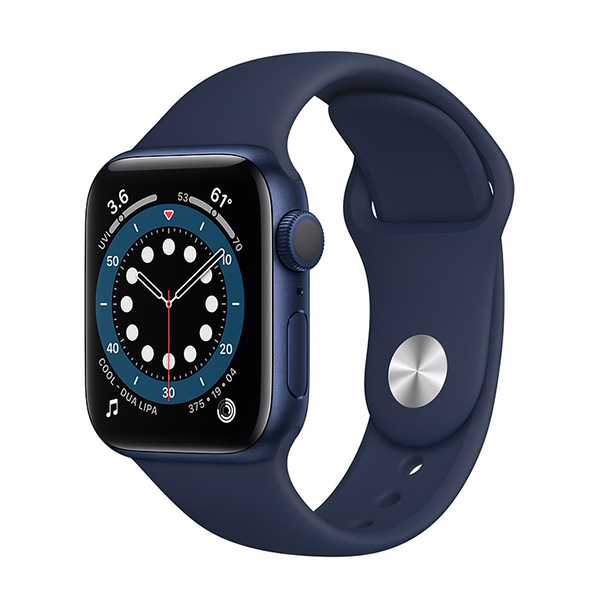 Apple Watch Series 6 GPS 44mm Blue Aluminium Case with Deep Navy Sport Band (M00J3)