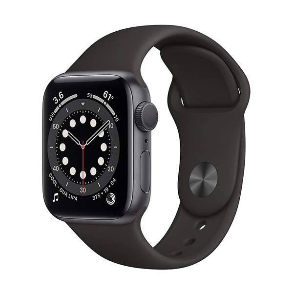 Apple Watch Series 6 GPS 40mm Space Gray Aluminium Case with Black Sport Band (MG133)