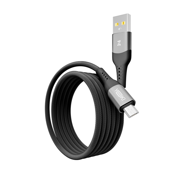 Кабель Yoki Solid YK-SO15 Micro USB 3A 1.2m Black