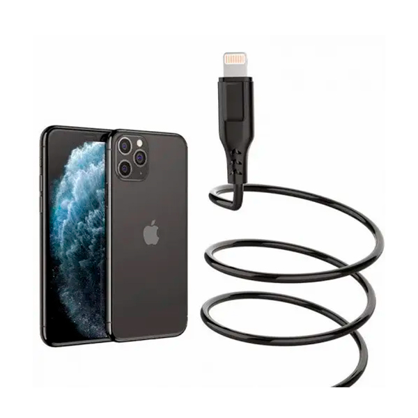 Кабель SkyDolphin S61L USB to Lightning 2.4A 1m Black (USB-000573)