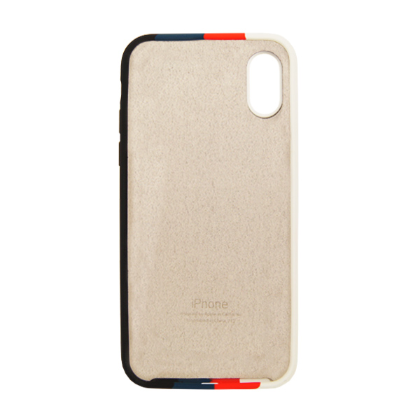 Чохол Silicone Cover Full Rainbow для iPhone X/XS White/Black