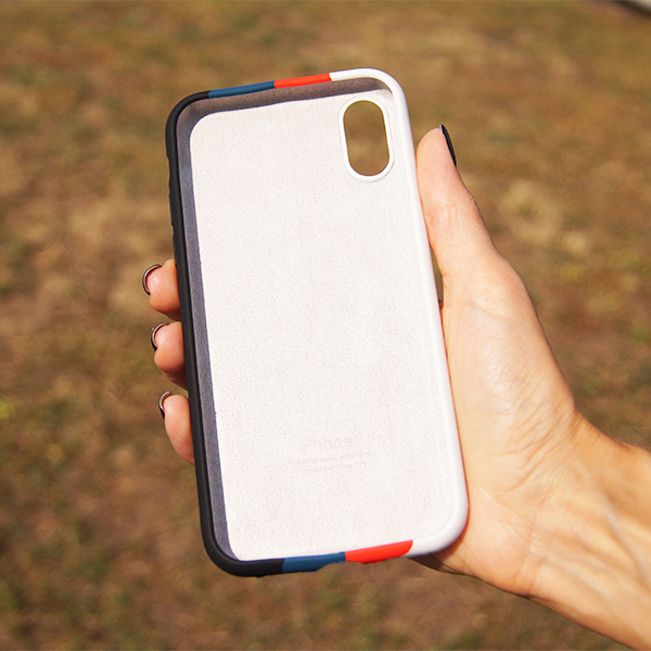 Чохол Silicone Cover Full Rainbow для iPhone X/XS White/Black