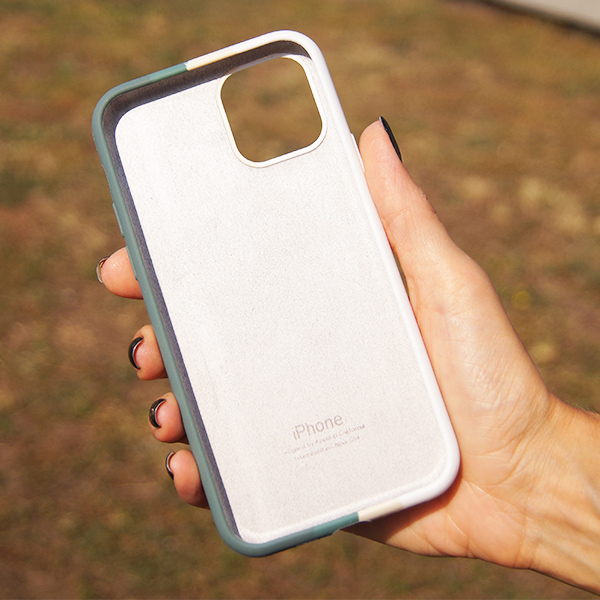 Чохол Silicone Cover Full Rainbow для iPhone 11 Pro White/Green