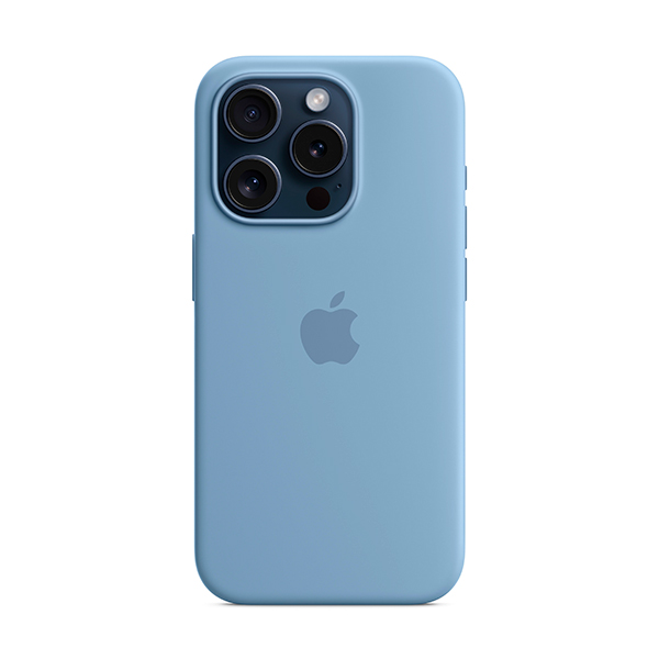 Чехол Apple iPhone 15 Pro Silicone Case with MagSafe Winter Blue (MT1L3)