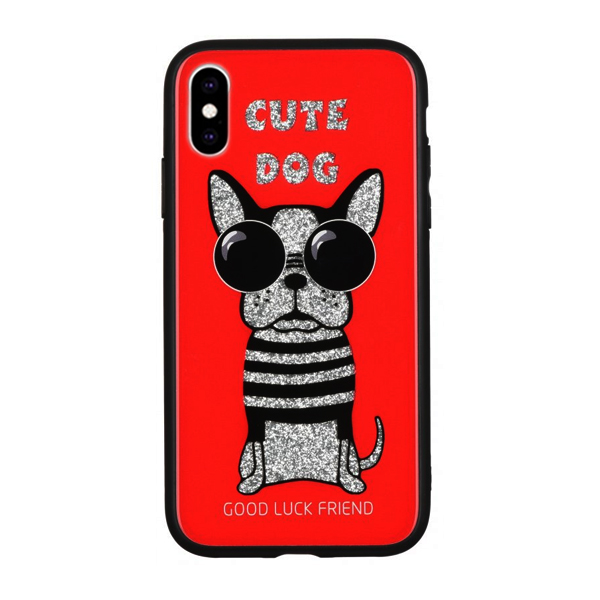 Чехол WK Case WPC-087 для iPhone XS Max Cute Dog Red