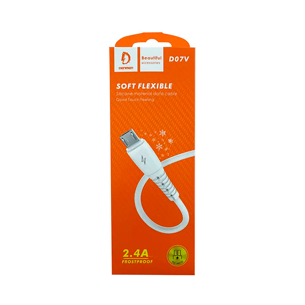 Кабель Denmen D07V Micro USB 2.4A White
