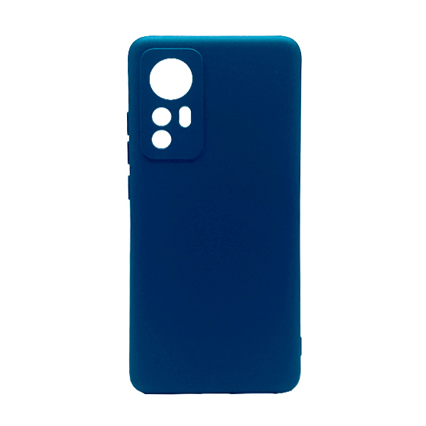 Чехол Original Soft Touch Case for Xiaomi 12/12X Dark Blue with Camera Lens