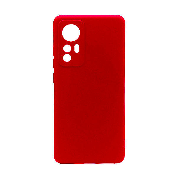 Чехол Original Soft Touch Case for Xiaomi 12/12X Red with Camera Lens