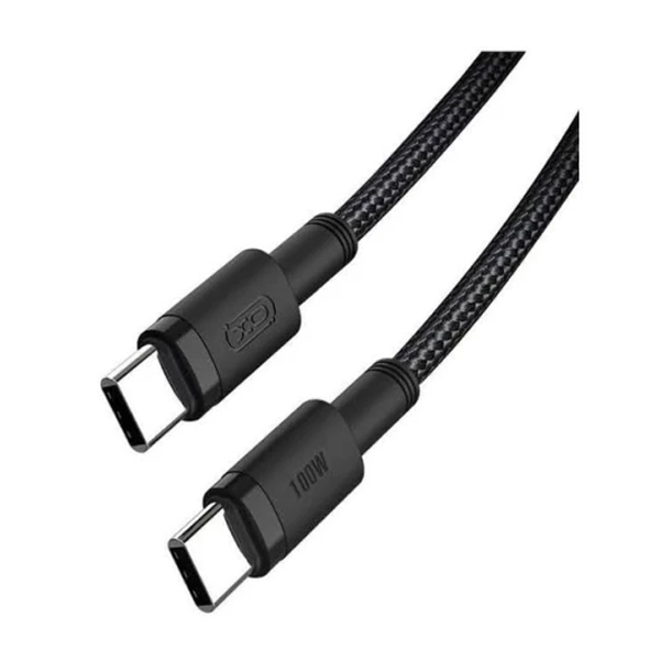 Кабель XO NBQ199 Type-C to Type-C 1.5m 100W Black
