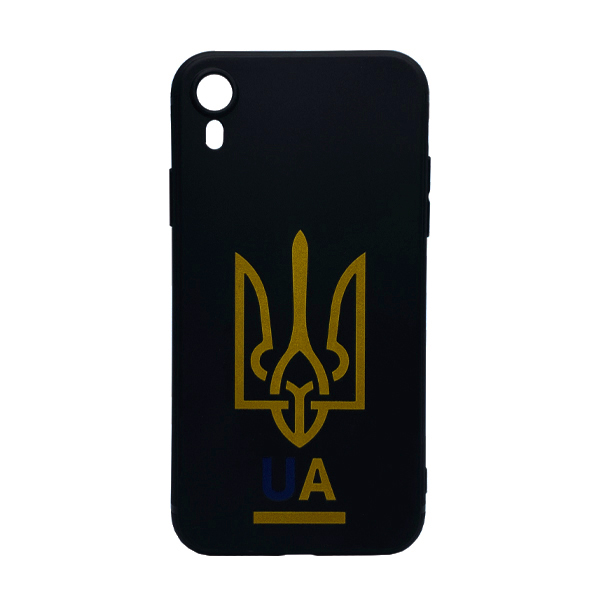 Чохол Wave We are Ukraine Case iPhone XR Black U&A with Camera Lens