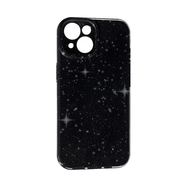 Чехол Silicon Shiny Case iPhone 15 Glitter Black