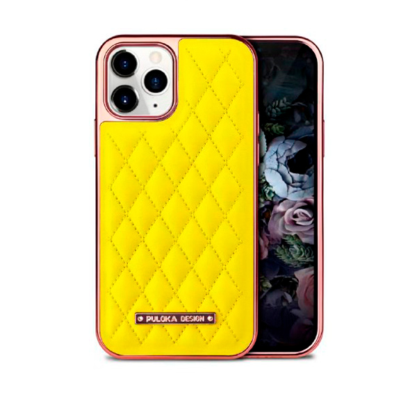 Чехол Puloka Leather Case для iPhone 11 Pro Yellow
