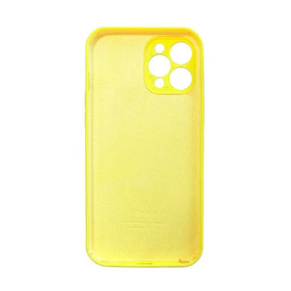 Чехол Original Soft Touch Case for iPhone 12 Pro Yellow with Camera Lens