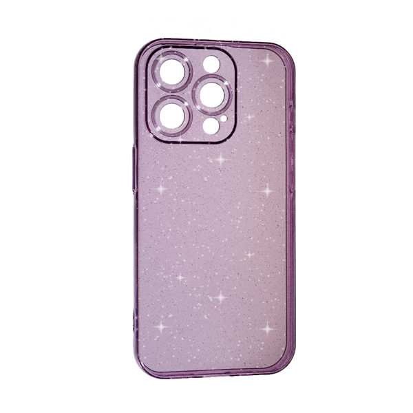 Чохол Silicon Shiny Case iPhone 15 Pro Glitter Clear/Lilac Pride