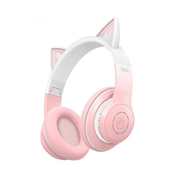 Bluetooth Навушники з мікрофоном  XO BE38 Cats Ear Pink (6920680840298)