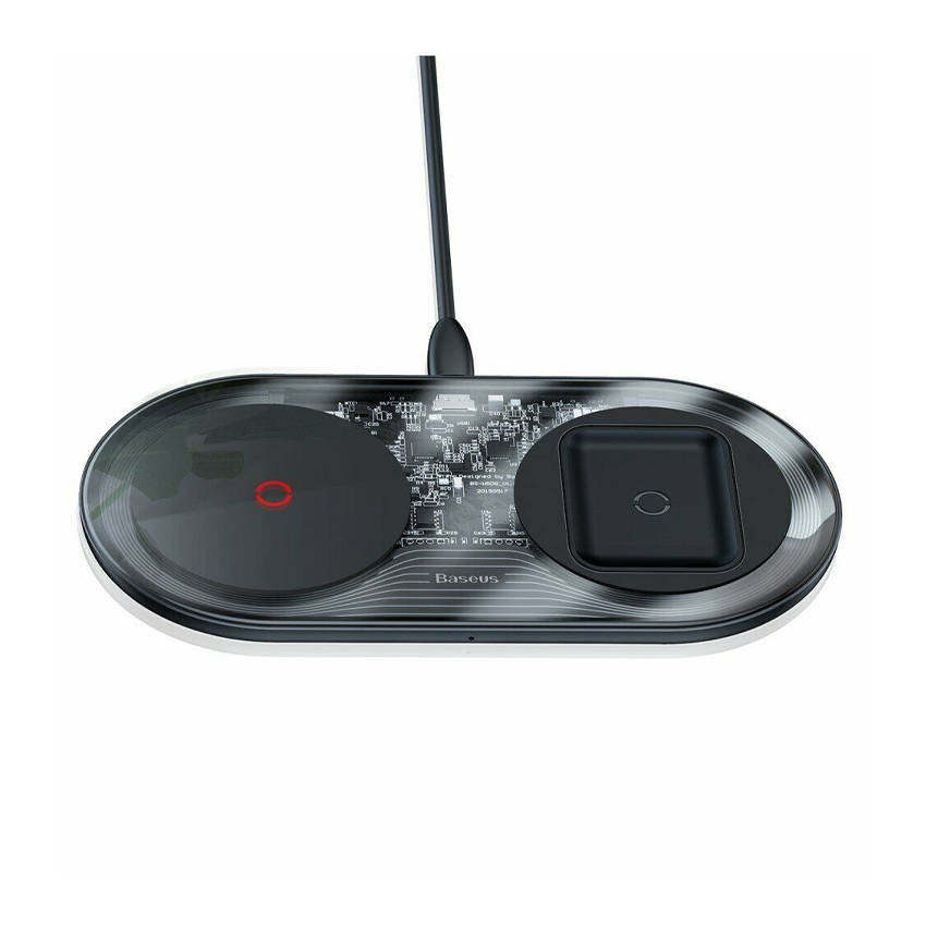 Беспроводное зарядное устройство Baseus Simple 2in1 Wireless Charger Turbo Edition 24W Black (TZWXJK-B01)