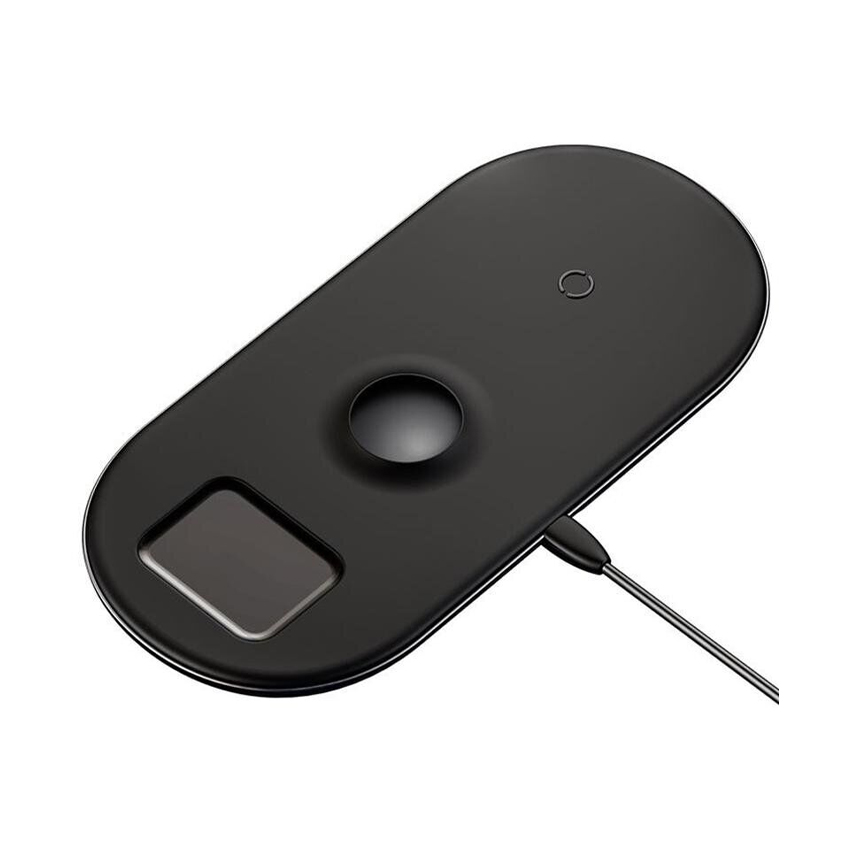 Беспроводное зарядное устройство Baseus Smart 3 in 1 Watch/iPhone/Airpods 18W Black